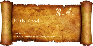 Muth Abod névjegykártya